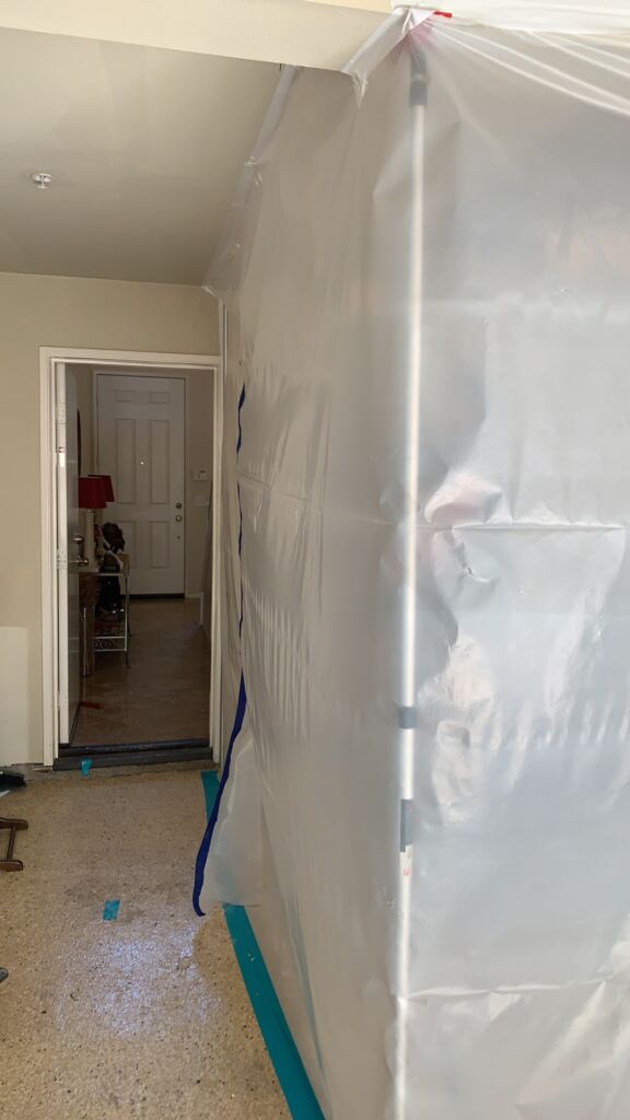 Proper mold remediation containment.